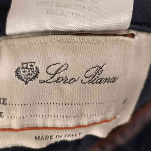 ロロピアーナ Loro Piana ノータック コットン チノパンツ センタープレス メンズ  46